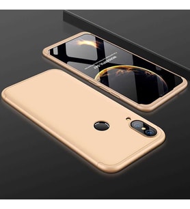 Huawei Y7 Prime 2019 Kılıf Zore Ays Full Koruma Kılıf (Gold)
