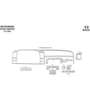 Meriç® Mitsubishi Fuso Canter Ön Torpido Kaplama Maun 13 P. 1996-2004 (Alüminyum)