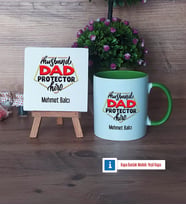 Babaya Hediye Dekoratif Taş, Kupa Bardak Kırmızı Hediye Babaya Doğum Günü Hediyesi (Model 13)
