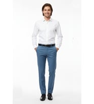 Erkek Klasik Kumaş Pantolon Likra Kumaş BGL-ST02205 (Mavi)
