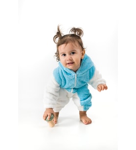 Welsoft Peluş Unisex Kışlık Bebek Takımları Çocuk Giyim Bebek Kıyafeti Çocuk Kostümü welsoft takım (Mavi)