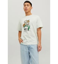 Jack & Jones Kuru Kafa T-shirt Jorbeachbone Erkek Tişört 12234309 (Mavi)