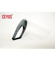 Ceyus Medikal Yüz Koruma Siperlik 2 Adet, Mekanizmalı Açılabilir, Ayarlı, Anti Fog - Buğu Yapmaz (Koyu Gri)
