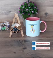 Metalurji ve Malzeme Mühendisi Kupa Bardak Beyaz ve Fotoğraflı Ahşap Anahtarlık Hediye (Model 6)
