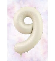 Retro Krem 1 Yaş Balonu Krem Rakam Folyo Balon 80cm (Model 9)