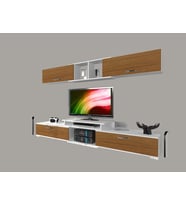 Decoraktiv Flex 5 Slm Tv Ünitesi Tv Sehpası (Beyaz - Ceviz)