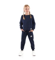 Kız Çocuk Back To School Pamuklu Trend Eşofman Takımı AK2529 (Lacivert)