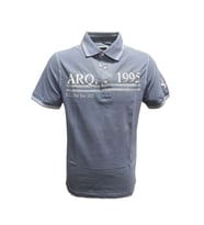 Mcl M22408 Erkek Lakos Baskılı Polo Yaka Kısa Kol T-shirt - Siyah (İndigo)