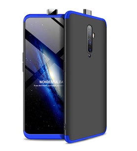 Oppo Reno 2Z Kılıf Zore Ays Full Koruma Kılıf (Siyah-Mavi)