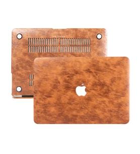 MacBook Air Kılıf HardCase A1369 A1466 2017 Öncesi Uyumlu Koruyucu Kılıf Leat01 (Kahverengi)