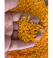 05 MM 50 GR DELİKLİ BORU BONCUK OYA YAMA EŞARP DİKİŞ BONCUĞU (Turuncu)