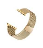 Apple Watch 2 3 4 5 6 Se Nike 42mm 44mm Uyumlu Kayış Milano Loop Metal Örgü Kordon (Gold)