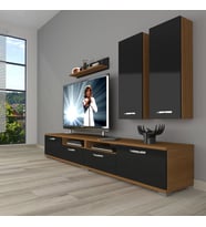 Decoraktiv Eko 5200D Slm Tv Ünitesi Tv Sehpası (Siyah - Ceviz)