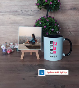 Halaya Hediye Fotoğraflı Dekoratif Taş, Kupa Bardak Beyaz Hediye (Model 11)