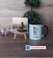 Halaya Hediye Fotoğraflı Dekoratif Taş, Kupa Bardak Beyaz Hediye (Model 11)