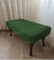 Ayak Ucu Kapı Önü Antre Düz Bench Puf Orta Sehpa Ceviz Ayak (110*45) (Yeşil)