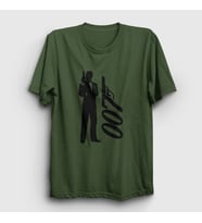 Presmono Unisex Sarı Tuxedo Film James Bond T-Shirt 258281tt (Haki)
