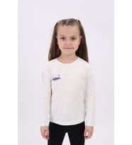 Toontoy Kız Çocuk Baskılı Tişört (Ekru)
