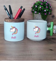 Unicorn Hediye Sepeti Kupa Bardak T Kulplu, Kalemlik Hediyeleri Kardeşe Sevgiliye Arkadaşa Hediye (Model 8)