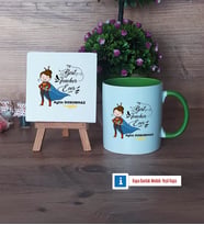 Kadın Öğretmene Hediye Dekoratif Taş, Kupa Bardak Kırmızı Hediye (Model 13)