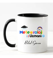 Meteoroloji Uzmanı Kupa Bardağı (Siyah)