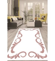 Dijital Kaymaz Taban Yıkanabilir Modern Renkli Salon Halısı Mutfak Halısı Yolluk ND-HT-866 (Pudra Rengi)