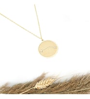 Yıldız Haritalı Gümüş Kolye - Renk: Gold (Rose)