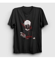 Presmono Unisex Beyaz Hand Anime Tokyo Ghoul T-Shirt 136590tt (Siyah)