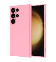 Galaxy S24 Ultra Kılıf Lansman Tasarım İç Yüzeyi Kadife Silikon (Pembe)