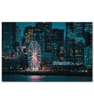 Cakapuzzle Lunapark ve Gökdelenler  Puzzle Yapboz MDF (Ahşap) (1000 Parça)