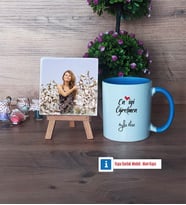 En İyi Öğretmen Fotoğraflı Dekoratif Taş, Kupa Bardak Beyaz Hediye (Model 4)
