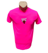 Chicago Bulls Slim Fitt Tişört (Pembe)