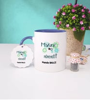 Makine Mühendisi Kupa Bardak ve Anahtarlık (Lacivert)