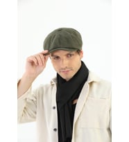 Erkek Kasket Peaky Blinders Kaşe Kumaş Şapka Kasket (Haki)