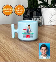 Kişiye Özel Karikatürlü Eczacı Hediye Pastel T Kupa Erkek Ezacıya Tıp Bayramı Hediyesi (Mavi)