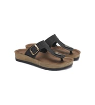 İmershoes Günlük Kadın Erkek Yetişkin Mantar Taban Parmak Arası Terlik 34158 -77 (Siyah)