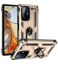 Xiaomi Mi 11T 5G Kılıf Yüzüklü Standli Tank Kapak (Gold)
