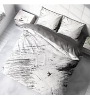 MonoHome Marble 3D Pamuk Saten Çift Kişilik Nevresim Takımı (Gri)
