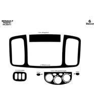 Meriç® Renault Trafic Ön Torpido Kaplama Maun 6 Parça 2001-2006 (Piano Black)