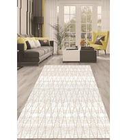 Dijital Kaymaz Taban Yıkanabilir Modern Renkli Salon Halısı Mutfak Halısı Yolluk ND-HT-725 (Bej)