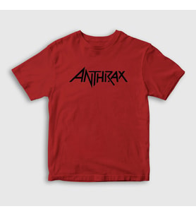 Presmono Unisex Çocuk Beyaz Anthrax T-Shirt 10066tt (Kırmızı)