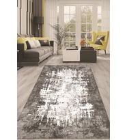 Dijital Kaymaz Taban Yıkanabilir Modern Renkli Salon Halısı Mutfak Halısı Yolluk ND-HT-497 (Gri)