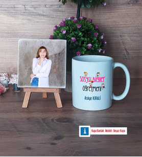 Sosyal Bilgiler Öğretmeni Fotoğraflı Dekoratif Taş, Kupa Bardak Beyaz Hediye (Model 1)