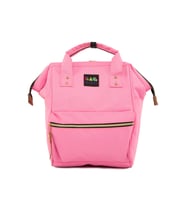 BAGMORİ Metal Ağızlı Sırt Çantası  (Pembe)