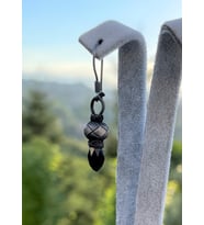 Hardal Taşlı Oksitli Gümüş Kazaziye Otantik Tarzda Sallantılı Küpe : Sarı : Hardal Sarısı (Siyah)