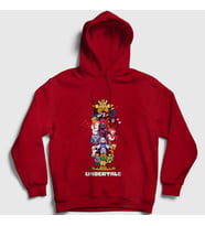 Presmono Unisex Kırmızı All Undertale Kapüşonlu Sweatshirt 31693tt (Kırmızı)