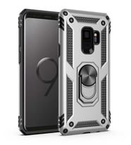 Galaxy S9 Kılıf Zore Vega Yüzüklü Standlı Zırh Kılıf (Gri)
