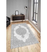 Dijital Baskılı Yıkanabilir Kaymaz Modern Renkli Salon Halısı Mutfak Halısı Yolluk ND-HY-1035 (Gri)