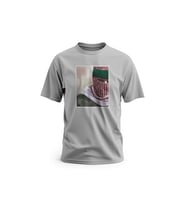 Kısa Kollu Filistin Maskeli Abo Obaida Dijital Baskılı Unisex S - 2xl T300018 (Gri)