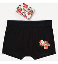 Erkek Yılbaşı Hediyesi Happy New Year Boxer (Siyah)